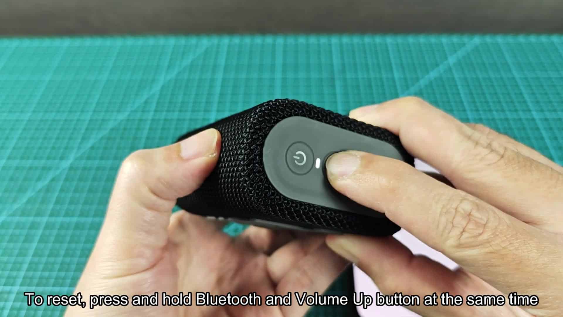 Pressing Bluetooth and Volume Up buttons Pressing Bluetooth and Volume Up buttons