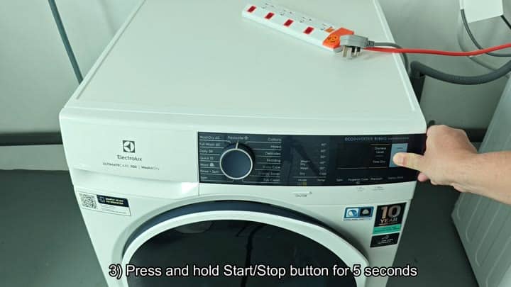 Pressing start stop button to reset Pressing start stop button to reset