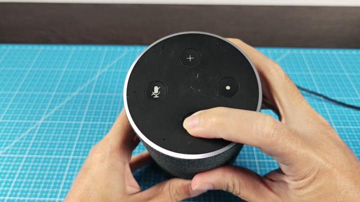 Pressing the center action button Pressing the center action button