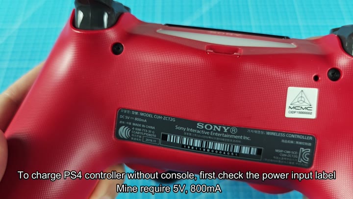 PS4 controller back label specs PS4 controller back label specs