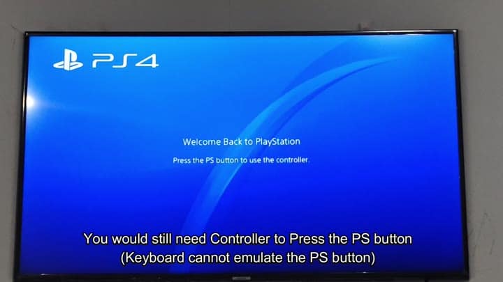 PS4 welcome screen requires controller input PS4 welcome screen requires controller input