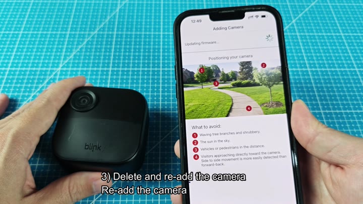 Re-adding camera with firmware update progress Re-adding camera with firmware update progress
