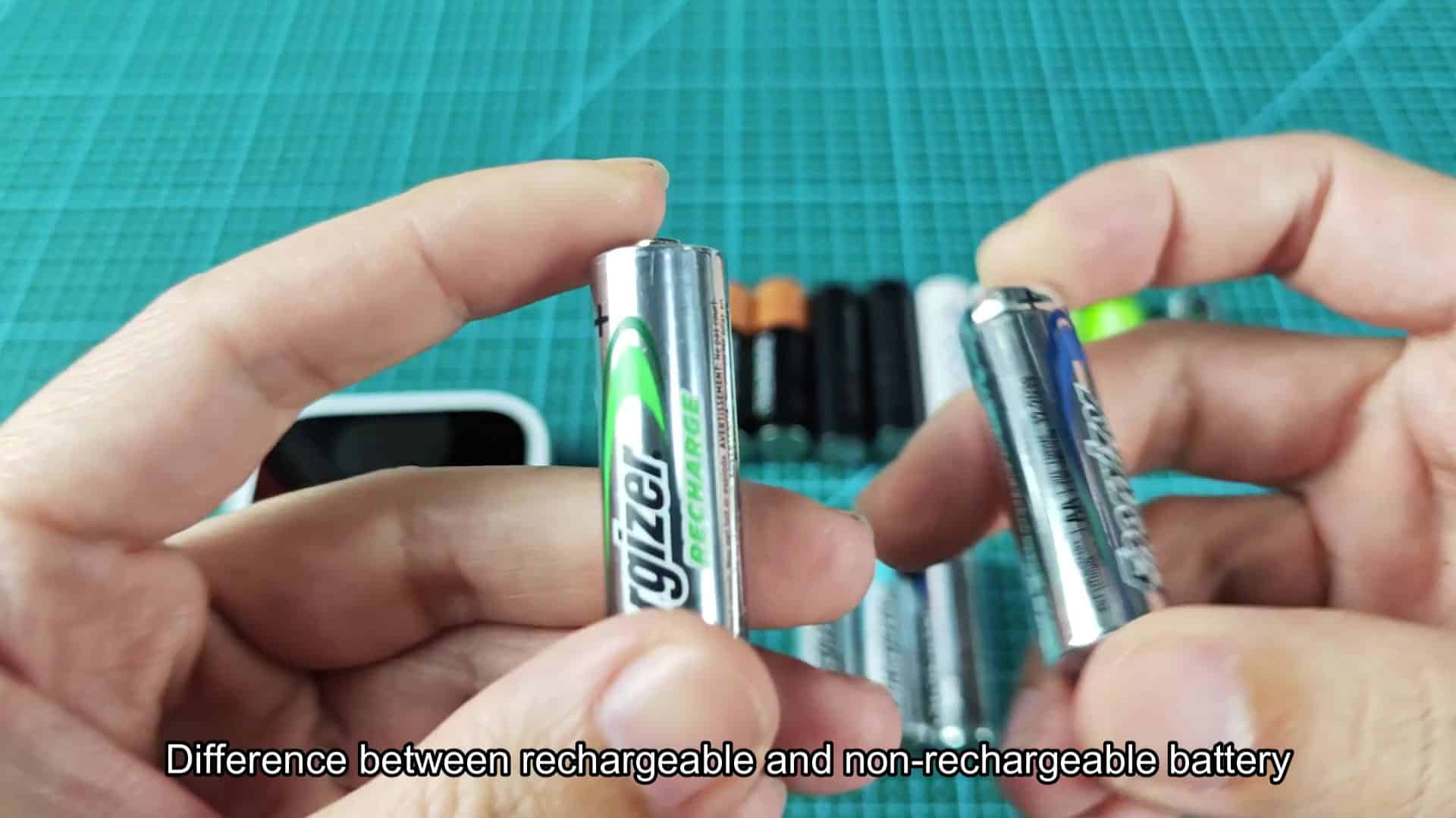 Rechargeable versus non-rechargeable AA batteries Rechargeable versus non-rechargeable AA batteries