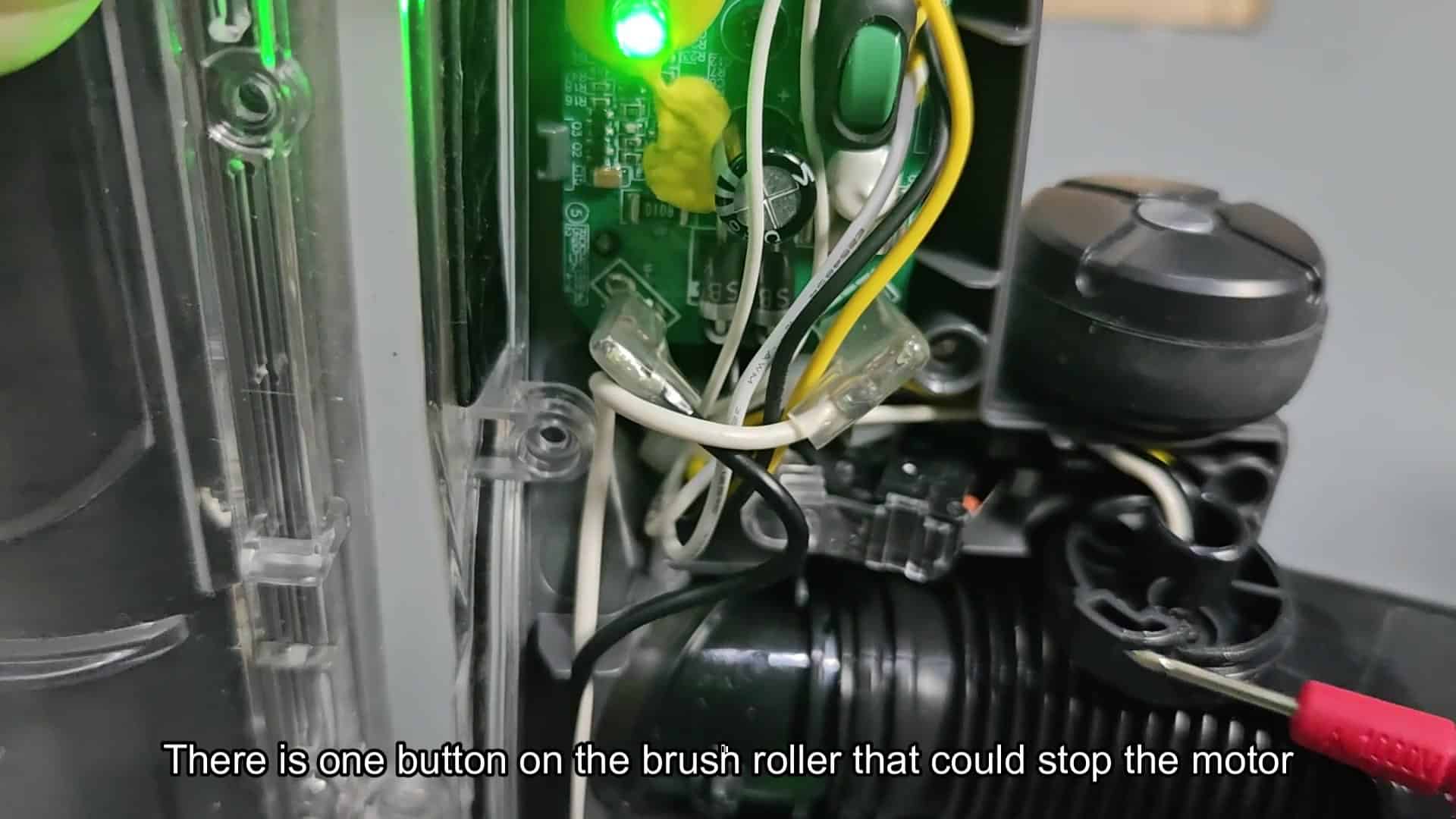 Red probe touching internal reset button Red probe touching internal reset button