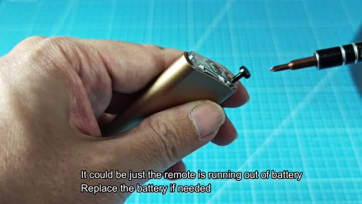 Remote battery compartment open Remote battery compartment open
