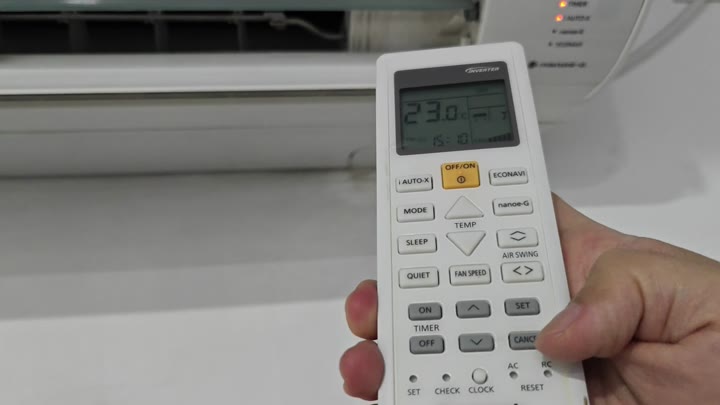 Remote display showing timer settings Remote display showing timer settings