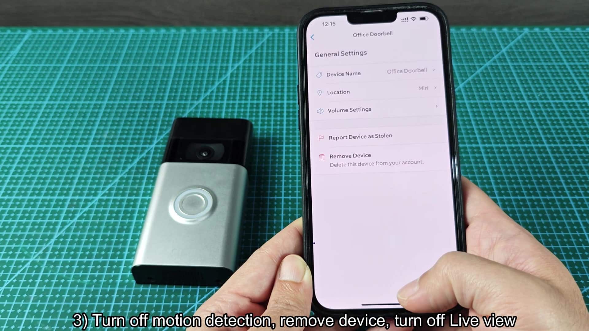 Remove device option in general settings Remove device option in general settings