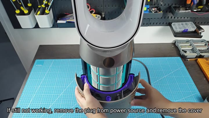 Removing base cover to access motor Removing base cover to access motor