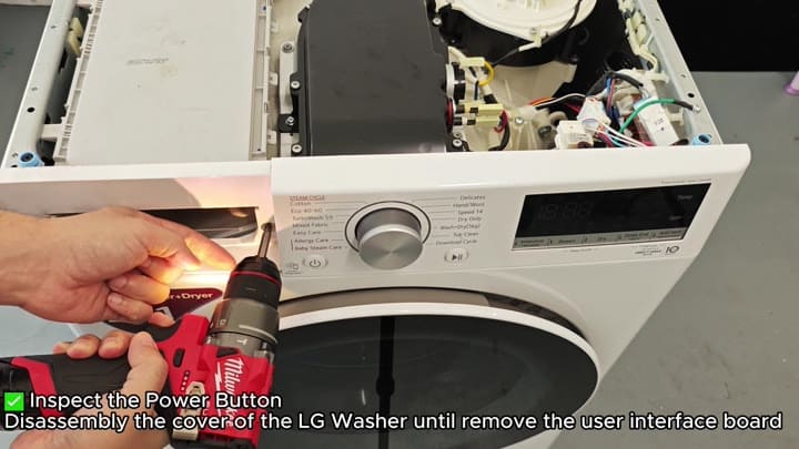 Removing control panel screws Removing control panel screws