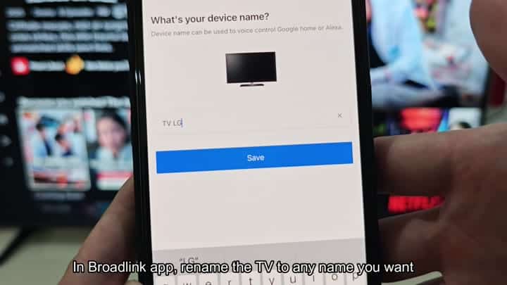 Renaming TV device in app Renaming TV device in app