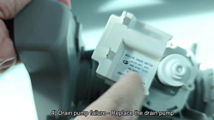 Replace failed BPD-278L drain pump motor Replace failed BPD-278L drain pump motor