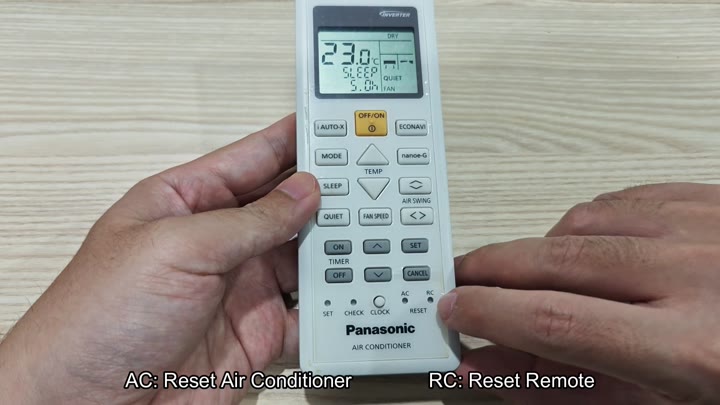 Reset AC and remote options Reset AC and remote options