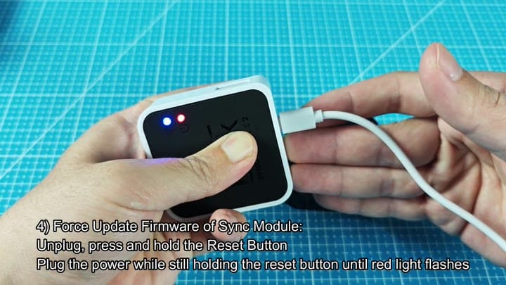 Reset button holding for firmware update Reset button holding for firmware update
