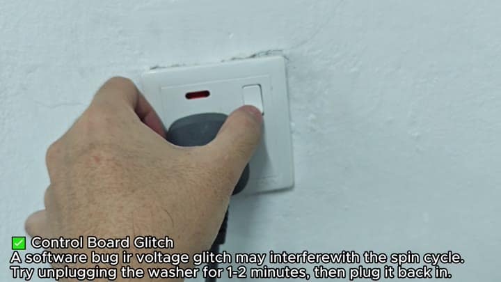 Resetting control board via power cycle Resetting control board via power cycle