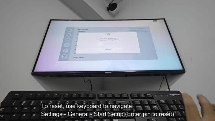 Samsung TV pin entry for factory reset Samsung TV pin entry for factory reset