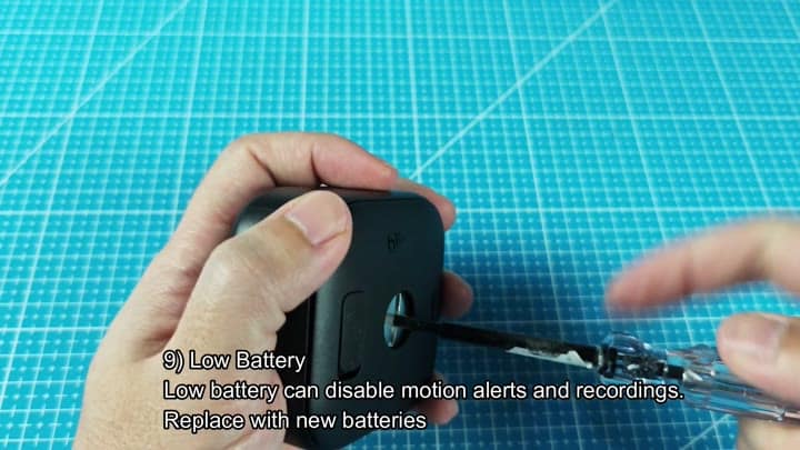 Screwdriver opening battery compartment Screwdriver opening battery compartment