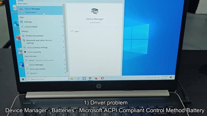 Search for device manager on HP laptop Search for device manager on HP laptop