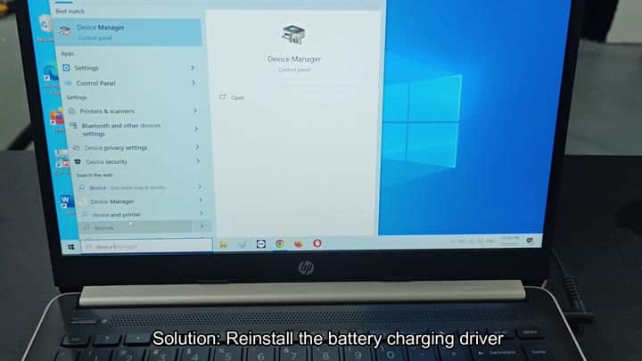 Searching for Device Manager in Windows Searching for Device Manager in Windows