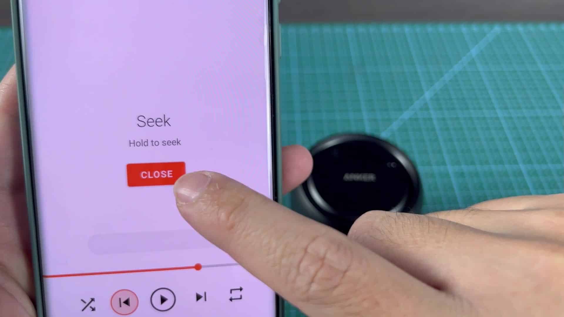 Seeking track position on phone Seeking track position on phone