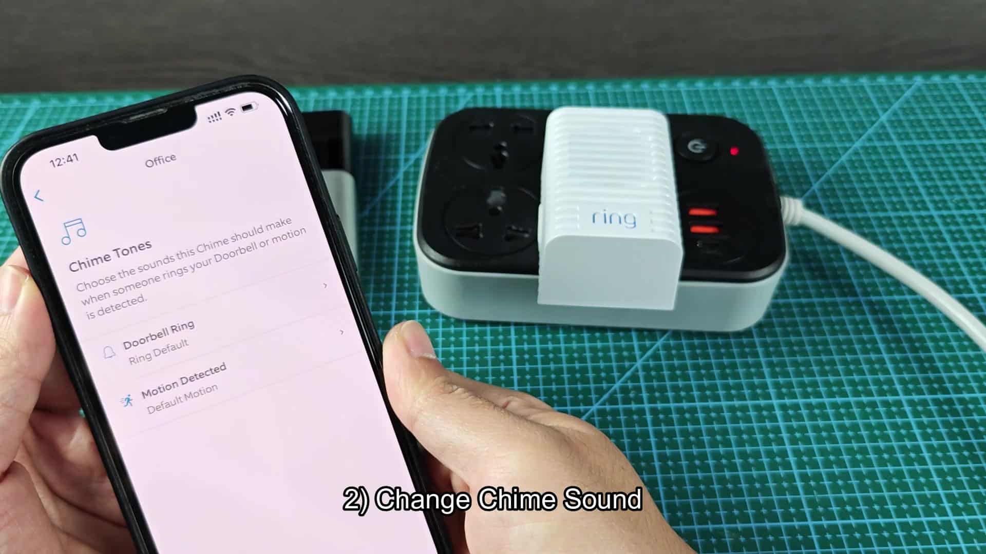 Selecting chime tones from list Selecting chime tones from list