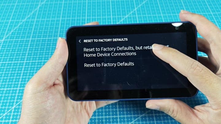 Selecting Factory Defaults from menu Selecting Factory Defaults from menu