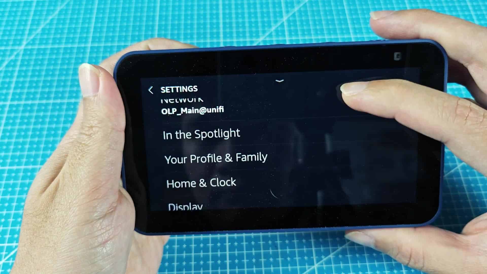 Selecting Profile and Family in settings Selecting Profile and Family in settings