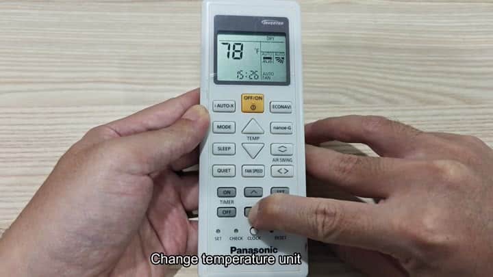 SET button changes temperature unit SET button changes temperature unit