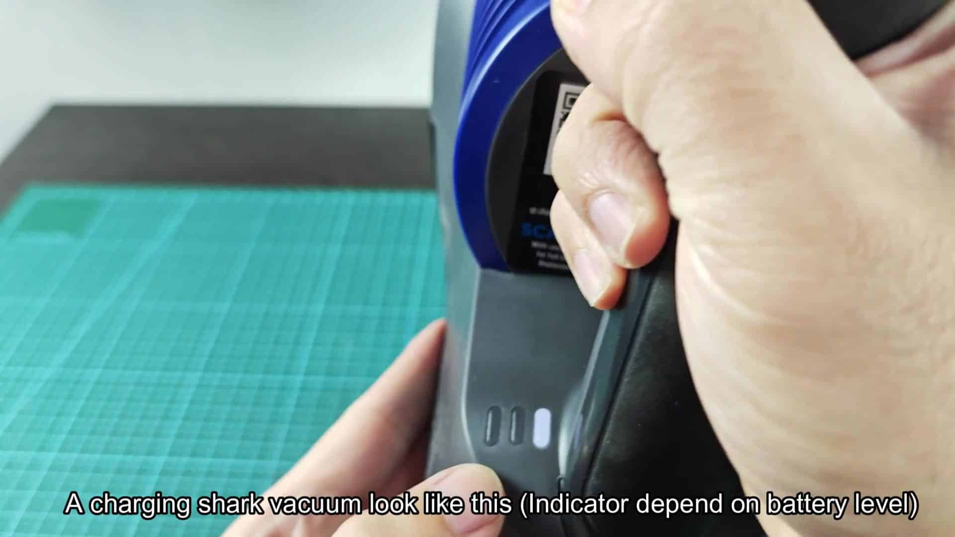 Shark vacuum battery indicator bars lit Shark vacuum battery indicator bars lit