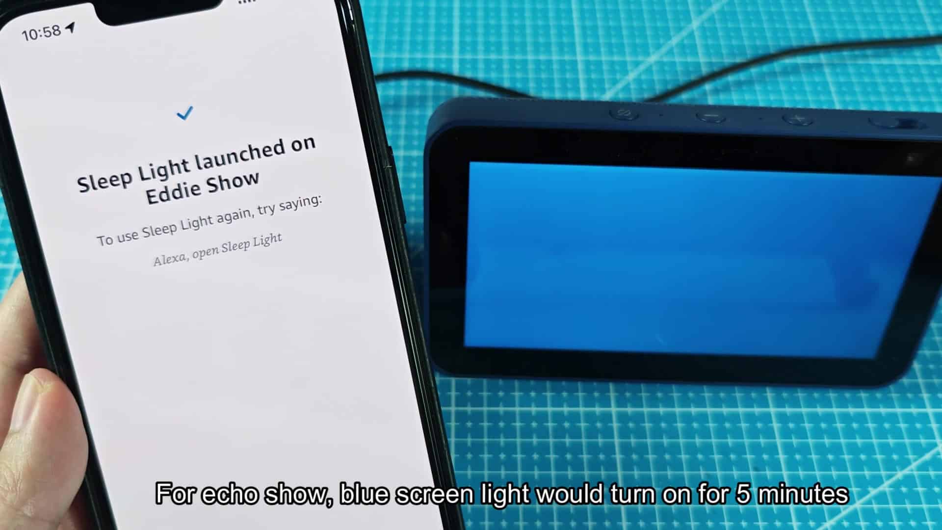 Sleep Light active on Echo Show Sleep Light active on Echo Show