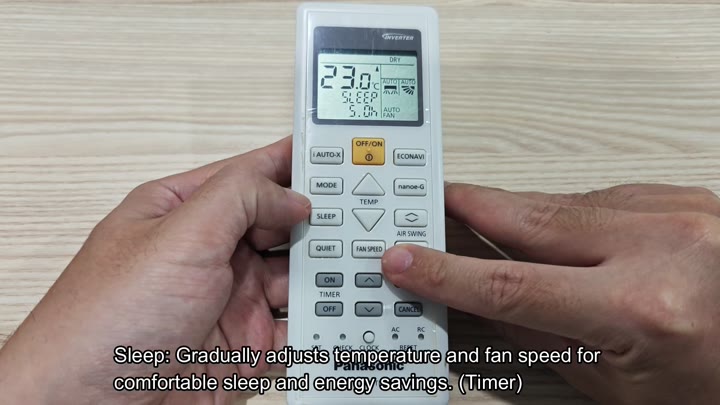 Sleep mode adjusts temperature gradually Sleep mode adjusts temperature gradually