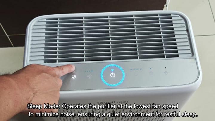 Sleep mode minimizes fan noise Sleep mode minimizes fan noise