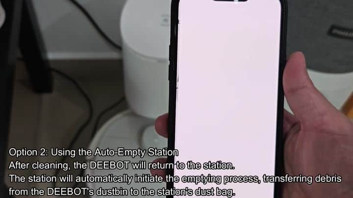 Smartphone showing blank app screen view Smartphone showing blank app screen view