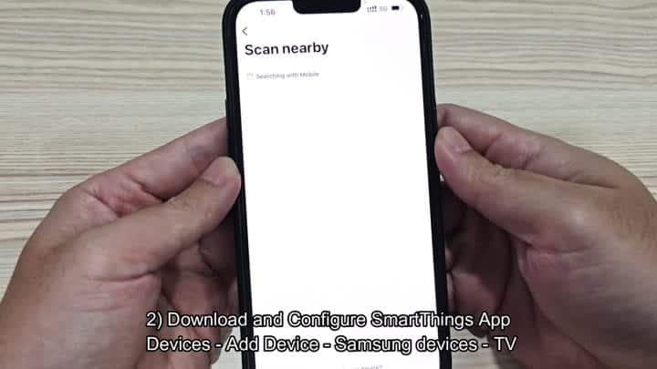 SmartThings scanning for nearby TV SmartThings scanning for nearby TV