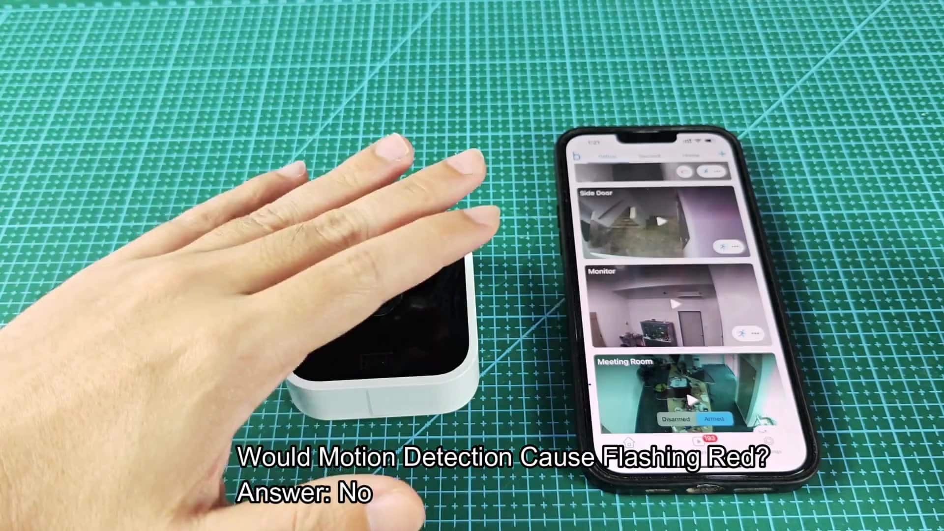 Static display of Blink camera and app Static display of Blink camera and app