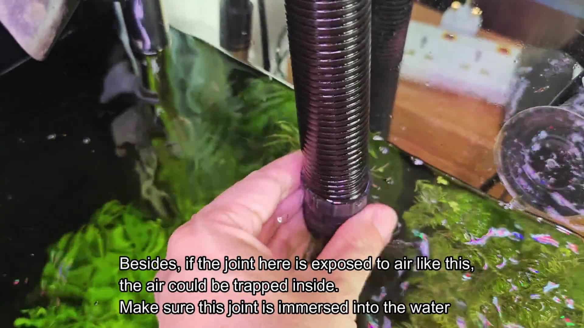 Submerge corrugated tube joint completely Submerge corrugated tube joint completely