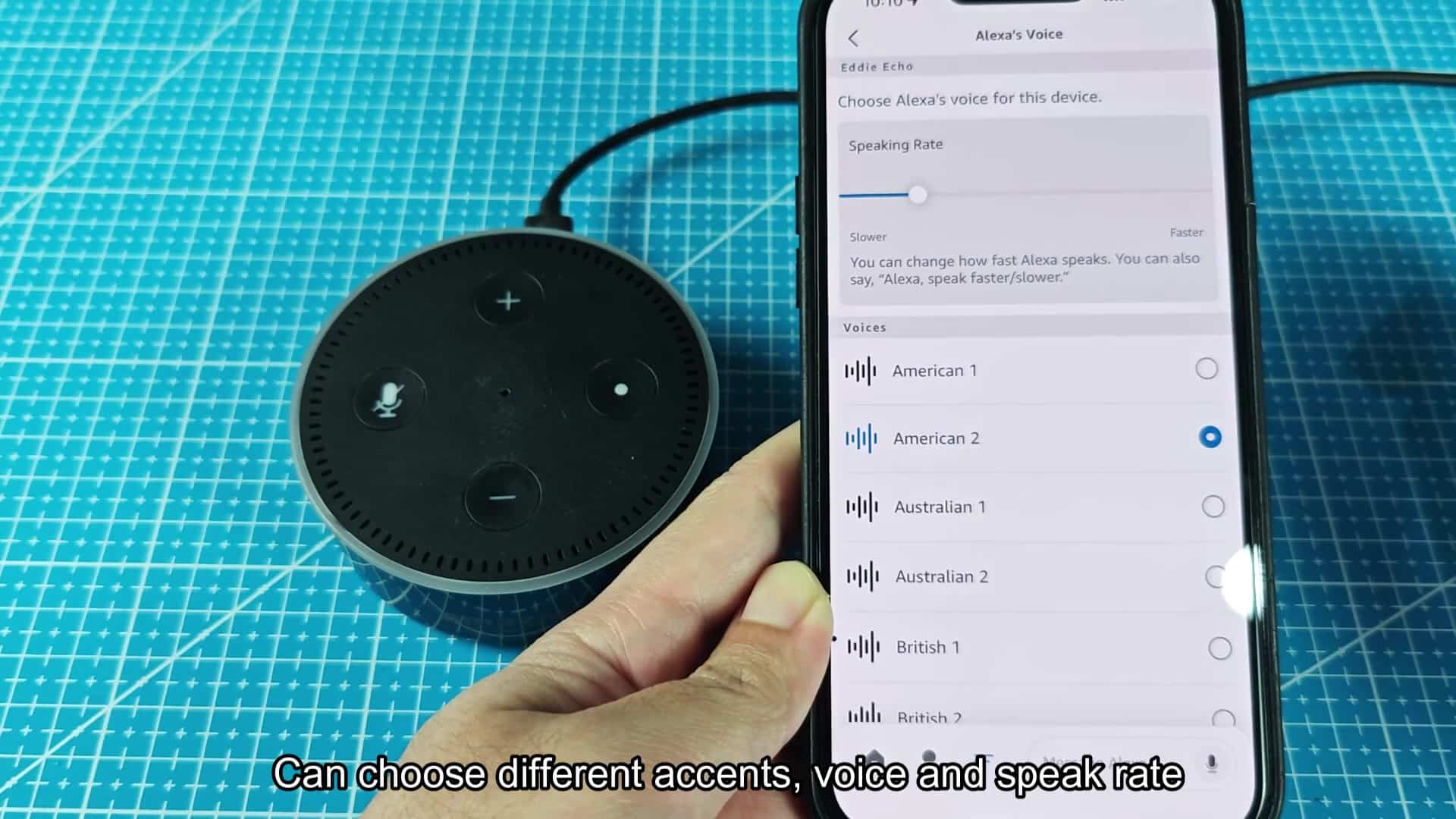 Switch selection to American 2 voice Switch selection to American 2 voice