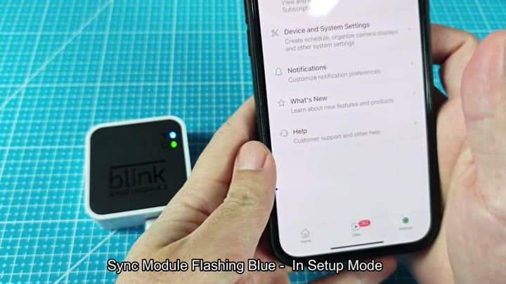 Sync module blue light flashing setup Sync module blue light flashing setup