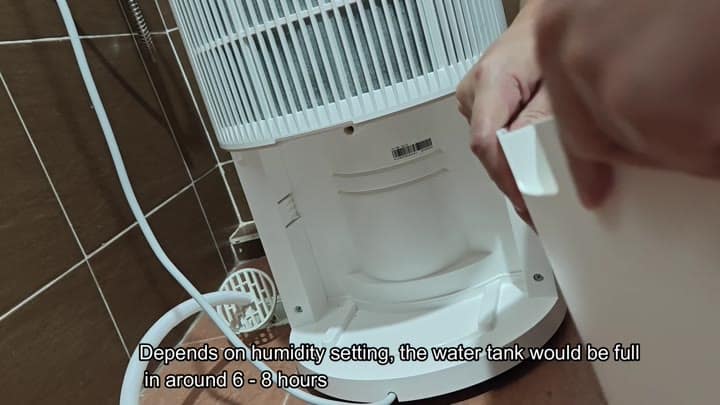 Tank fills in six to eight hours Tank fills in six to eight hours