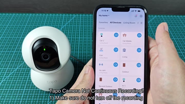 Tapo camera and app dashboard overview Tapo camera and app dashboard overview