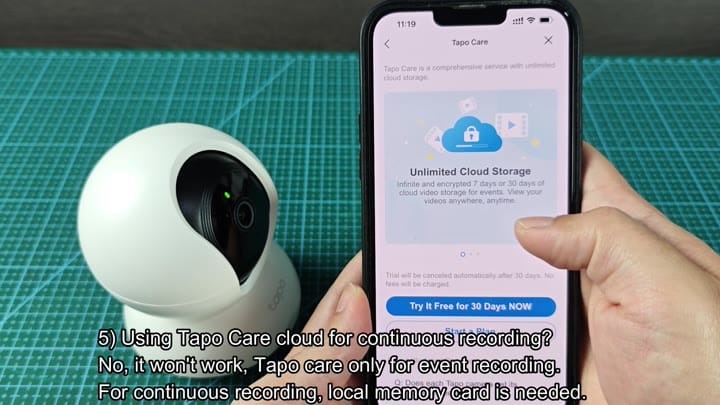 Tapo Care cloud subscription limits explained Tapo Care cloud subscription limits explained