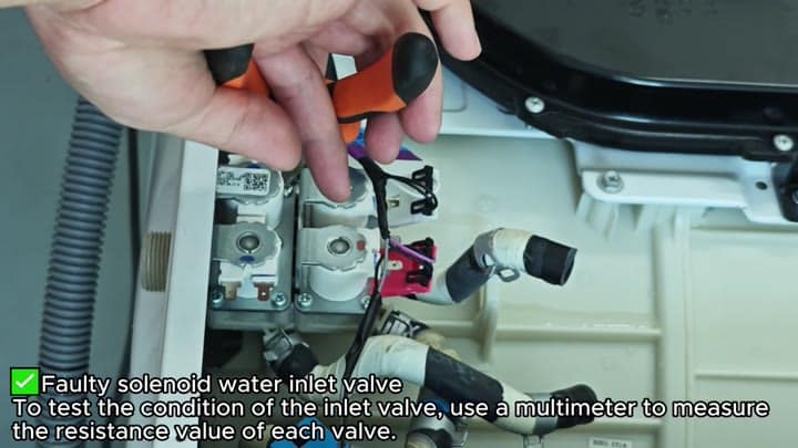 Testing faulty solenoid water inlet valve Testing faulty solenoid water inlet valve
