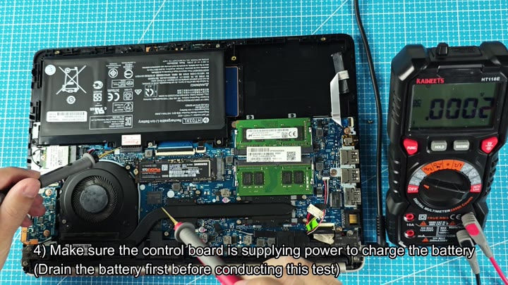 Testing motherboard power supply to battery Testing motherboard power supply to battery