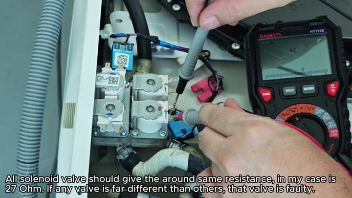 Testing solenoid valve resistance Testing solenoid valve resistance