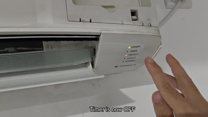 Timer indicator turned off on the panel Timer indicator turned off on the panel
