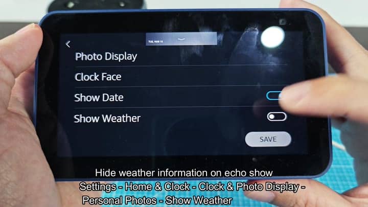 Toggling off show weather option Toggling off show weather option