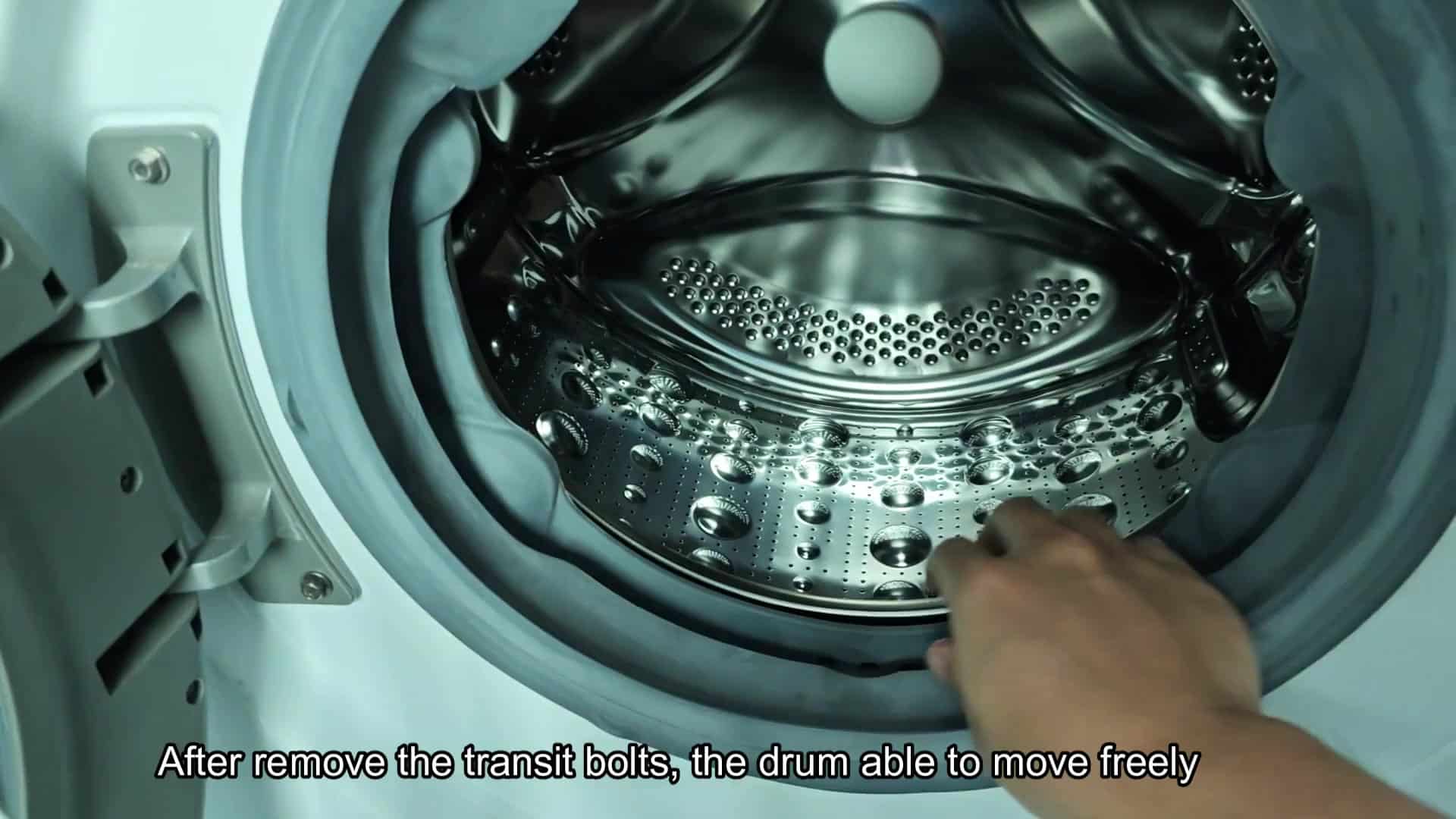 Touching drum to test free movement Touching drum to test free movement