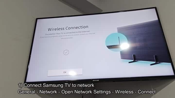 TV displays successful network connection status TV displays successful network connection status
