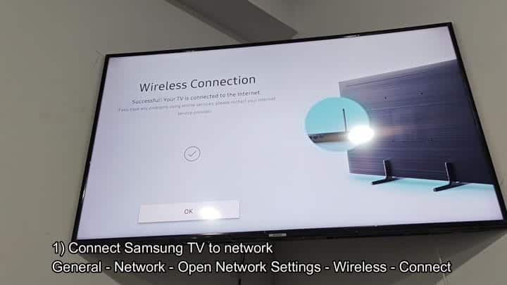 TV wireless connection successful TV wireless connection successful