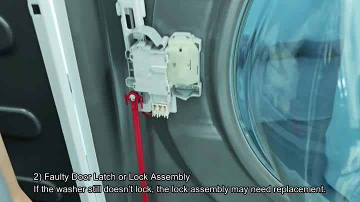 Using tool on faulty door latch Using tool on faulty door latch