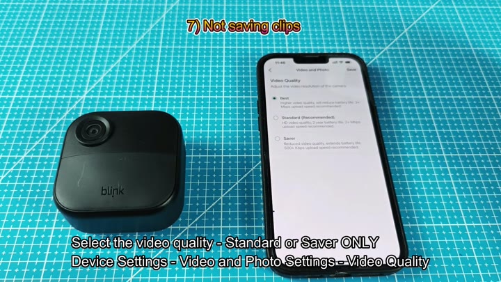 Video quality settings for saving clips Video quality settings for saving clips